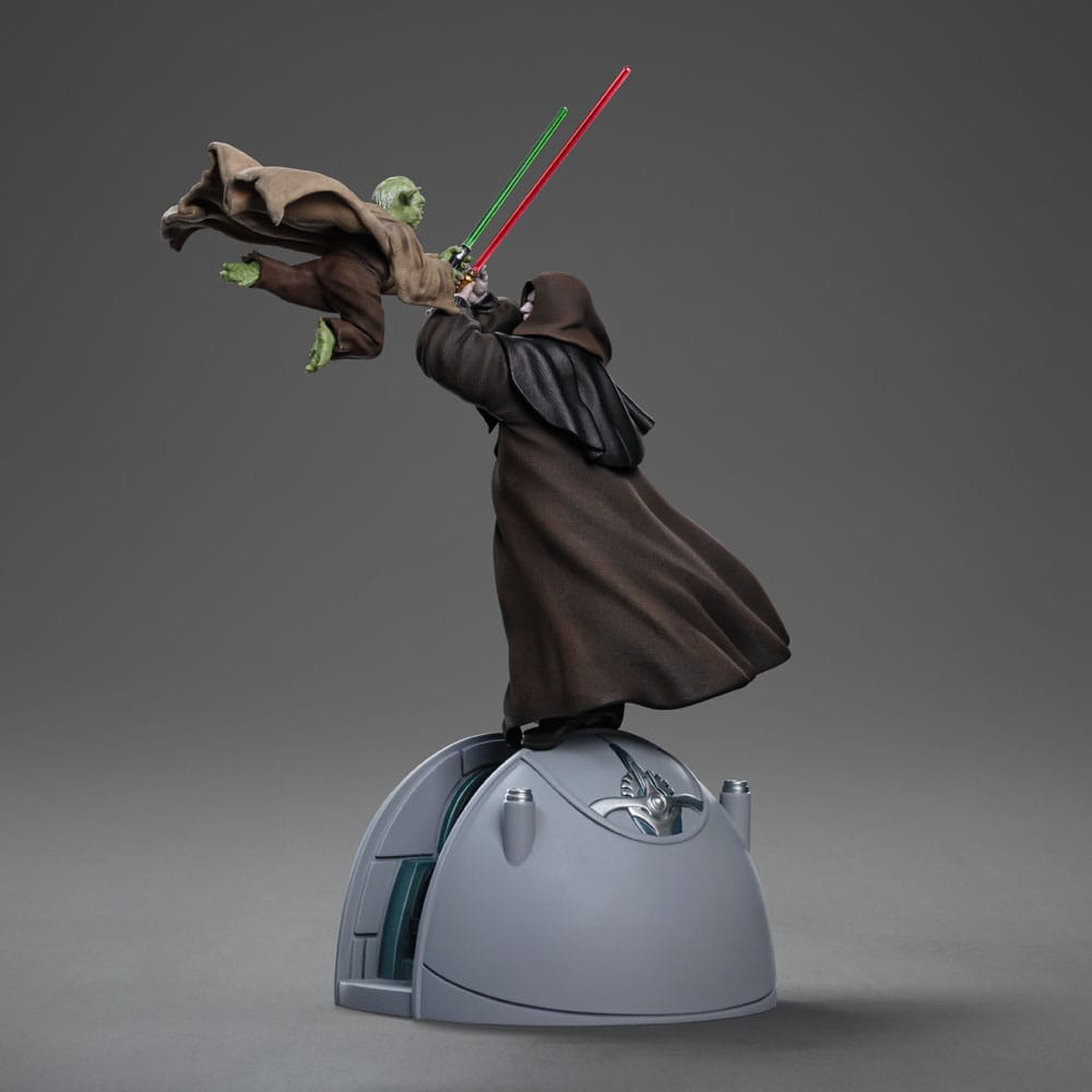 Statua Star Wars Deluxe Art Scale 1/10 Yoda contro l'Imperatore Palpatine (esclusiva CCXP 2024) 31 cm